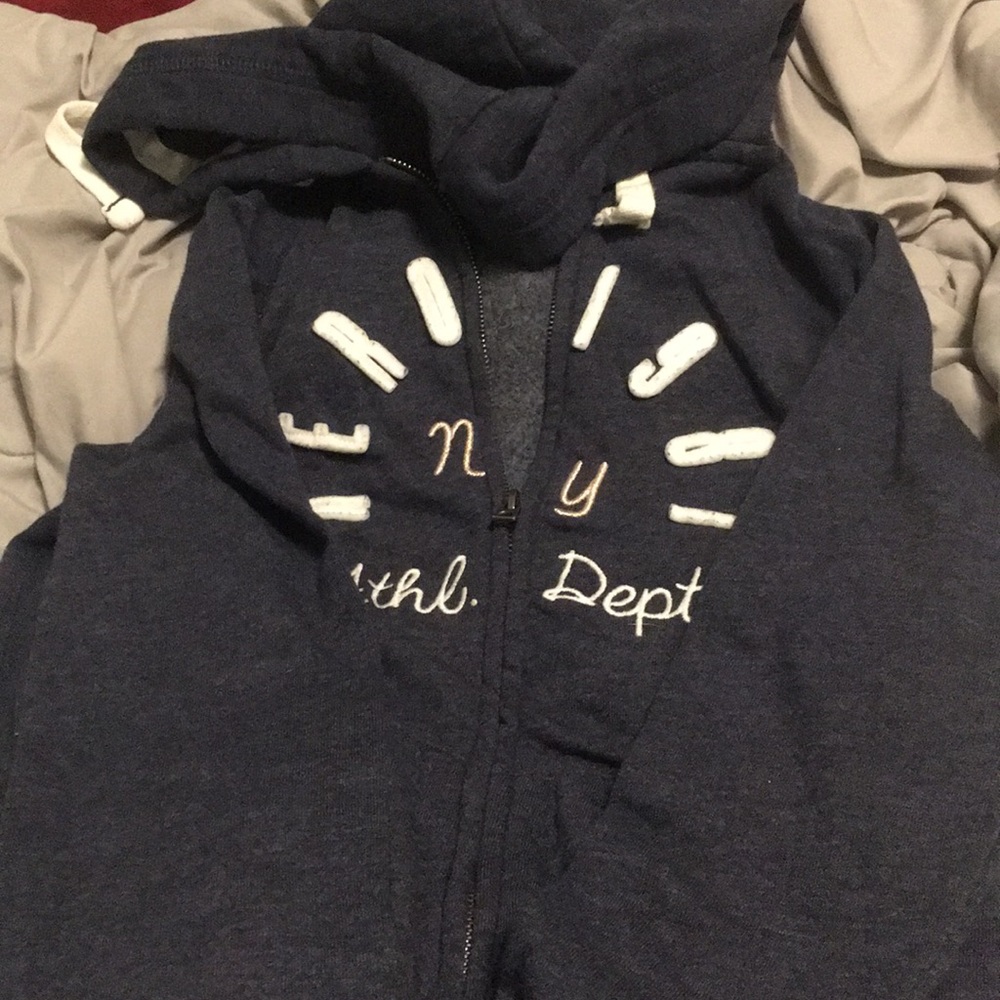 Blue Aries zip up hoodie